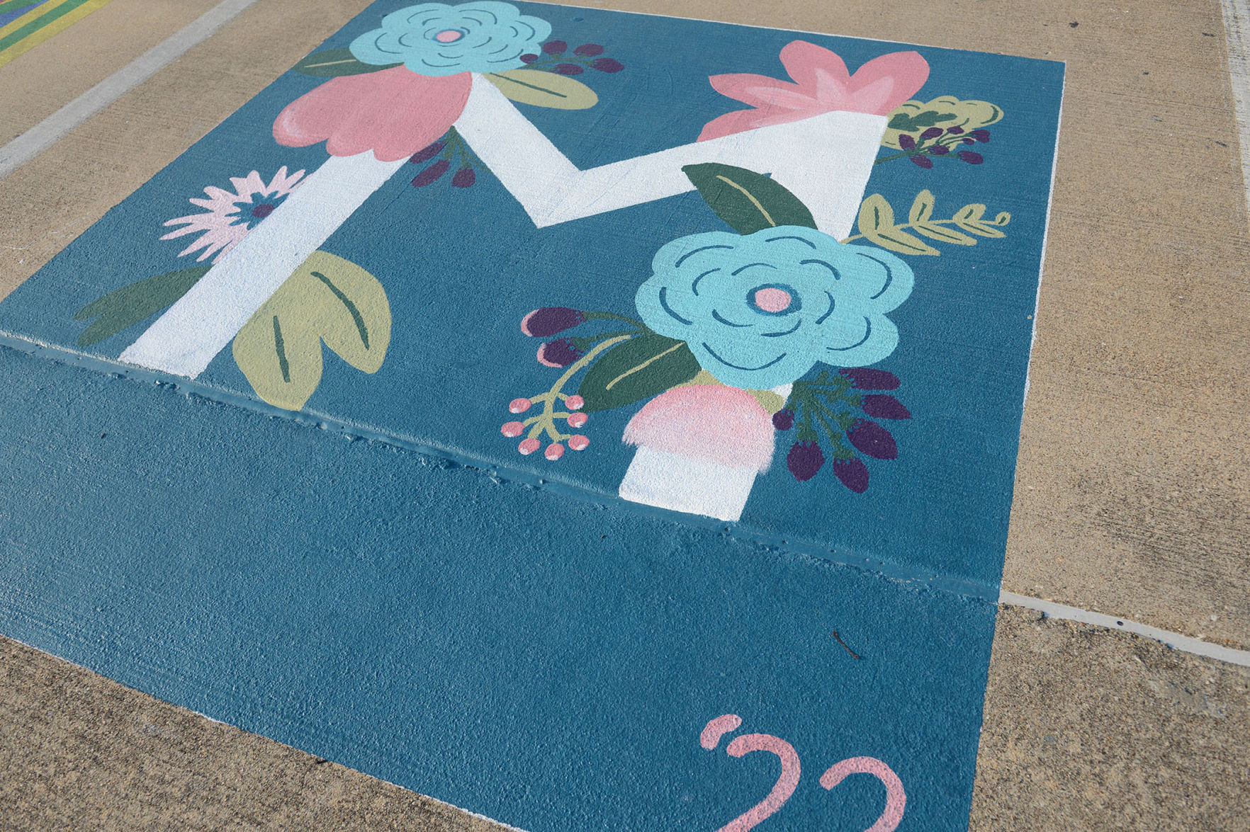 A&M Consolidated HS painted parking spots